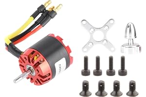 EQULUP Moteur sans balais, N2830 1300KV 250W Kit de moteur sans balais à rotor externe RC en métal pour moteur d'avion RC 2-4S Lipo A2212 à 4 axes