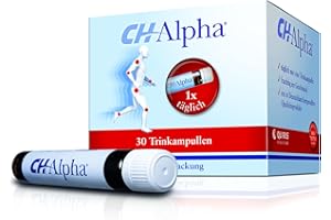 ‎CH ALPHA CH-Alpha® Kollagen Trinkampullen Kollagenhydrolysat hochdosiert | Peptide Typ 1&3 + Vitamin C | Premium Trinkkollagen mit hochwertigen Peptiden für Knorpel, Knochen und Bindegewebe – 30 Trinkampullen