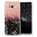 Produktbild für Samsung Galaxy S8 Plus Hülle , Samsung S8 Plus Silikon Tasche Ultra Slim Weich TPU Schutzhülle mit Marmor Muster Flexibel Rubber Ultradünnen Etui Anti-stoß Fit Cove Telefon-Kasten Kratzfeste Schutz Schale Anfire Kreative Case für Samsung Galaxy S8 Plus SM - S8+ G955F G955FD [6.2 Zoll] Cover - Rosa und Schwarz