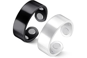 Jeracol 2Pcs Kupfer Magnetischer Ringe mit starken Magneten(3500 Gauss), Magnetring Herren Damen,verstellbare Kupferringe mit einer Geschenkbox.