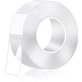 Orret Home &Ccedil;ift Taraflı Nano Bant Extra G&uuml;&ccedil;l&uuml; Yeniden Kullanılanilir Silikon Bant Şeffaf 1 Metre