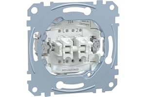 Schneider Electric Merten Serienschalter Einsatz, 1-polig, 10AX, AC, 250V, Artikelnummer MEG3115-0000, 1 Stück