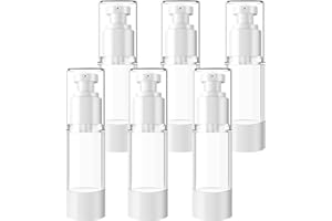 TIANZD 6 Pezzi 30 ml Plastica Bottiglie Airless Dosatori per Cosmetici, Bottiglie di Pompa Ricaricabile per Gel Dispenser, Flacone Contenitori per Liquidi Viaggio