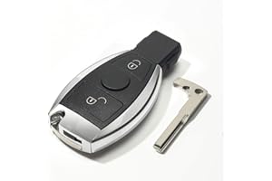 KUYUANSU Boîtier de télécommande de Voiture pour Mercedes Benz Classe A B C E W203 W204 W205 W210 W211 W212 W221 BGA Après 2000 Année(2 Boutons)