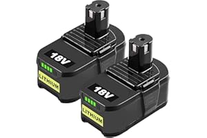 KOCTOTO 8.0AH 18V 2Pack RB18L50 Replacement Battery for Ryobi Battery Compatible with Ryobi RB18L40 RB18L25 RB18L15 RB18L13 P102 P103 P104 P105 P106 P107 P108