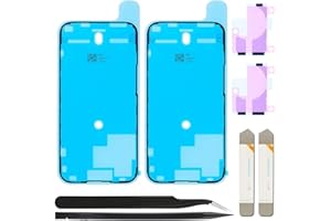 ZHUROUPU 2 Stück wasserfeste vorgestanzte Klebestreifen für iPhone 15 Pro, LED-Display-Kleber und interner Batteriekleber, wasserfestes Display-Klebeband für iPhone 15 Pro (6.1“ Schwarz)