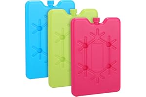 CHONGQILAO Ghiaccioli per Borsa Frigo Piccoli, 3 Pezzi 200ml Mattonelle Ghiaccio Riutilizzabili, Elementi refrigeranti per Viaggi, Picnic, Campeggio, Escursioni, Vacanze