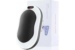 URBZUE Chauffe-Mains, 10000mAh USB Rechargeable et Écran Numérique, Chauffe-Mains Électrique avec Plusieurs Niveaux de Chauffage de 40-60°C, Un Cadeau Chaleureux Que Vous Pouvez emporter avec Vous