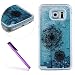 Produktbild Galaxy S7 Case Samsung Galaxy S7 Case for Girls EMAXELER 3D Creative Design Angel Girl Flowing Liquid Floating Bling Shiny Liquid PC Hard Case for Samsung Galaxy S7 Blue 2 Black Dandelion by EMAXELER