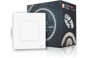 MOESGO MOES Zigbee Lichtschalter, Smart Schalter Erfordert MOES Gateway, Wechselschalter Unterputz APP-Steuerung kompatibel mit Alexa und Google Home(1 Gang)