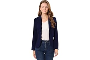 Allegra K Women's Work Office Blazer Stretch Lapel Collar Long Sleeve Jacket Suit Blazer