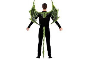 LOLAHOME Lola Home My Other Me Alas de Dragón Verdes de 107x89x4 cm