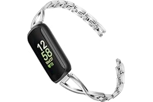 TRUMiRR Metalowa bransoletka kompatybilna z Fitbit Inspire 3, stal nierdzewna, bransoletka do zegarka, biznesowa, sportowa, zapasowy pasek do zegarka na rękę Fitbit Inspire 3 / Inspire 2 / Inspire