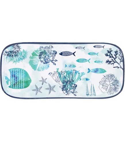 Vassoio Brandani Melamina Aria - Con Aquiloni E Motivi Geometrici, 35x25.5 Cm, Con Piattini - Foto 13