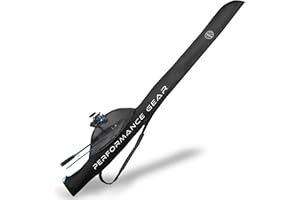 PRO TACKLE GEAR Pro Tackle Strike 1 Rod Case – Rutenfutteral für montierte Rute, 130 cm / 160 cm – Angelruten Tasche aus 600D Oxford Polyester – gepolstert, robust, mit Schultergurt & Reißverschluss