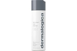 Dermalogica Oil to Foam Total Cleanser 250ml - Soin hybride 2-en-1, démaquille et nettoie les impuretés. Pour une peau lisse, hydratée et éclatante