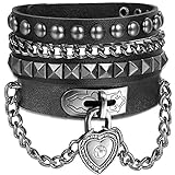 gothic armband MATERIAL und Größe - Länge: 9 Zoll, Breite: 3,1 Zoll. Professionelle benutzerdefinierte Größe. 