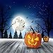 Produktbild aaloolaa 3 x 3 m Vinyl Fotografie Hintergrund Halloween Horror Moon Night Kürbis Holz Wort Hintergründe für Foto-Shootings Liebhaber Erwachsene Hochzeit Party Persönliche Portrait Szene Ständer Requisiten Shooting Studio 10 x Ladekabel