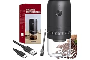FOTUYOGO Electric Coffee Grinder 1800mAh Type-C USB Charging Professional Ceramic Grinding Externally Adjustable Grinding Beans Machine Grinder Portable