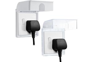 UNMOT 2 Pack Secure Socket Cover Box for Baby Safety and Home Security - Electrical Outlet & Plug Protector (White + Transparent)