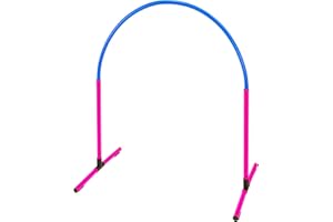 SPORTIKEL24 Superhund Hoopers Hoop - Plastic - Pink Base with Bows in 6 Colours - VDH Compliant, Flexible, Weatherproof (Pink/Blue)