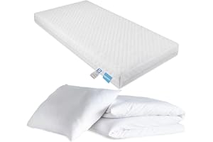 Night Comfort Anti-Allergenic Polypropylene Quilted Cover ECO Foam Free Baby Toddler Cot Bed Mattress (140cm x 70cm x 13cm + Set)