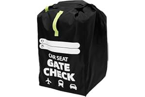 KTCINA Car Seat Travel Bag for Airplane, Oxford Cloth Airplane Car Seat Bag with Shoulder Straps and Handle Waterproof Gate Check Bags Padded Backpack Bags for Baby Child Seats