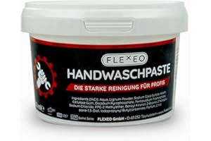 ‎FLEXEO FLEXEO Handwaschpaste 1x - Der Handreiniger für Profis gegen starke Verschmutzungen wie Öl, Fett, Ruß - Handreinigungspaste in 500 ml Dose - Waschpaste/Händereiniger/Seife/Werkstatt/KFZ