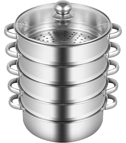 Mantowarka Stoomkoker, 5-laags inductie, stoompan, roestvrij staal