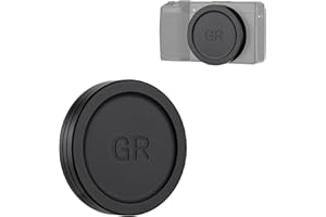 JJC Metall Objektivdeckel für Ricoh GR IV Digital Kamera, GR4-Objektiv Robuste Aluminium Schutzabdeckung Objektivschutzkappe mit Weicher Eva Innenseite