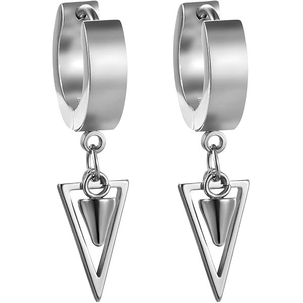 Boucles D'oreilles Pendantes Plume Feuille Ailes - Acier Inoxydable, Pour Homme Et Femme