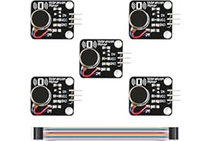 Youmile 5 Pcs PWM Vibration Motor Module DC 5V Mobile Phone Vibrator Module Sensor for Arduino with Dupont Cable 15 Pin