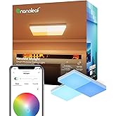 nanoleaf Skylight Starter Kit, 3 Smart LED RGBCW Ceiling Lights - Modular Wi-Fi Colour Changing and Dimmable Squares, Music &