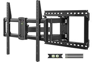 USX MOUNT USX-MOUNT TV Wandhalterung Schwenkbar Neigbar für 37-90" TVs, Max.VESA 600x400mm, Schwerlast Fernseher Halterung bis zu 60-68kg, Universal mit Ausziehbar Doppelarm