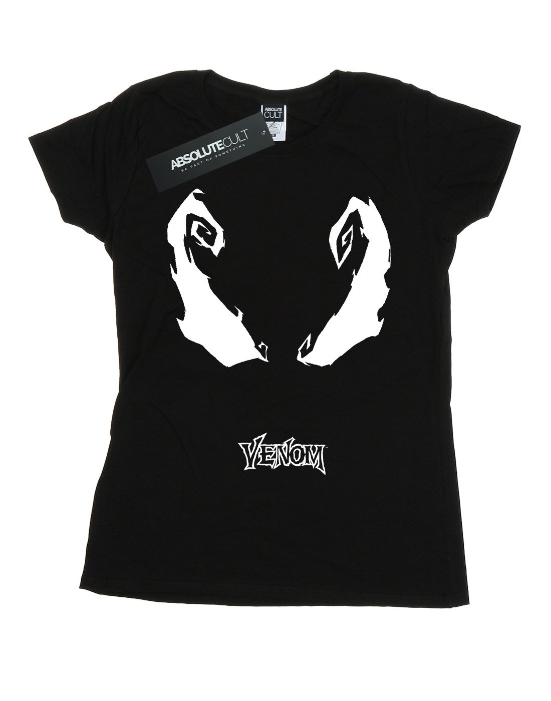 Marvel-Damen-Spider-Man-Venom-Eyes-T-Shirt-Schwarz-Small