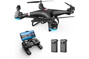 Holy Stone HS110G Dron con Cámara 1080P GPS WIFI 2.4G HD 36 Minutos de Vuelo (2 Baterías) Live Transmisión Cuadricóptero Teledirigido con Follow Me, Retorno Automático, App FPV para Adultos