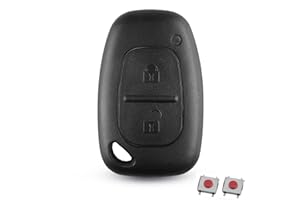 HooRLZ Vauxhall Key Fob Cover Replacement For Vauxhall Vivaro Renault Traffic Movano Kangoo Nissan Remote Car Key Case Shell, 2 Button Vauxhall Vivaro Key Fob, Renault Trafic Key Fob - No Blade