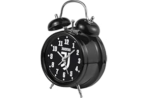 SEVEN Budzik dzwonkowy - JUVENTUS zegar analogowy, czarne, Taglia unica, sport