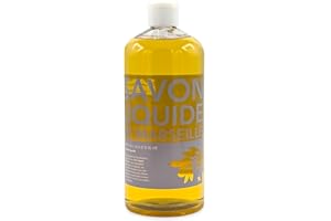 Savon Marseille Liquide 1L - Lave Main Liquide, Corps, Toilette - Nettoyant Naturel Adapté à Tous Types de Peaux - À Base Huile d'Olive- La Compagnie du Bicarbonate.