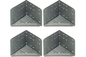 VASALAT Narożnik kątowy do łóżka stal kątownik srebrno-szary, wymiary: 115 x 115 x 133 mm, 4 sztuki