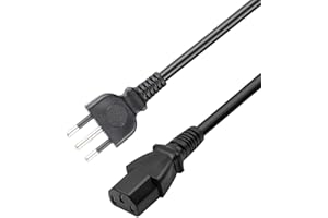 DTK 1.2M IEC320 C13 Cavo di Alimentazione Caricatori per Dispositivi Freddi Stampante, PC, Monitor, Televisione, Videoproiettore, PS3 PS4 PRO, Attrezzatura per DJ,Cavo nero IEC 3 pin IT