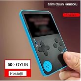 Plentiful Retro Klasik 500 Oyun 2.4 in&ccedil; Renkli LCD Ekran 6.5mm Slim Kasa Taşınabilir El Atarisi