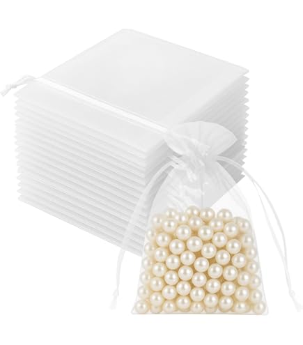 TNSOYCA 20 Piezas Bolsas De Organza 18 X 13.2cm, Bolsitas Para Regalos