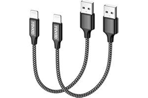 RAVIAD Cavo di ricarica per iPhone corto, cavo Lightning [2Pack 0.5M] MFi certificato cavo iPhone compatibile con iPhone 14 13 12 11 Pro Max Mini XS XR X SE 2020 8 8 Plus 7 7 Plus 6s 6 5s 5 - nero