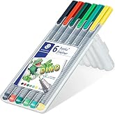 Staedtler 334 SB6CS10 Triplus Fineliner Dino 0.3 mm 6'lı Set Karışık Renk