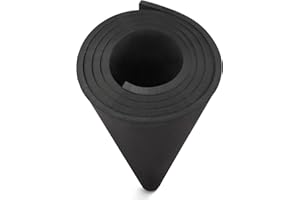 Noire Mousse EVA 10mm, MEARCOOH 150cm*90cm Mousse EVA Cosplay, 1PCS Feuille Mousse EVA densité 86kg/m3 pour les costumes de cosplay, l'artisanat, les projets de bricolage (Noir 10mm)