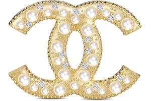 OLIWAN Perle Brosche mit Diamant Brosche Silber Gold Frauen Schwarz Leder Brosche Geschenk für Frauen