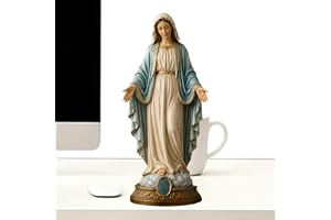 Moder Maria Staty 20,3 cm Harts Katolsk Rumsdekoration Figur | Jesus Kristus Figur Religiösa Statyer För Sovrum Vardagsrum Ko