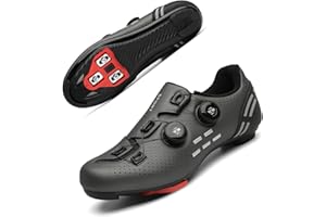 Solamni Fahrradschuhe Herren Damen Rennrad Schuhe Kompatibel mit SPD/SPD-SL/Look Delta Klicksystem, Radsportschuhe für Spinning, Rennrad