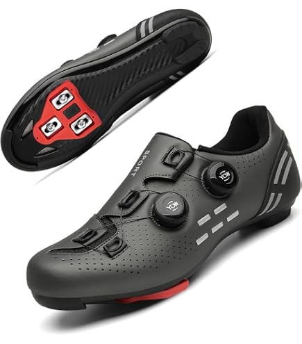 look pedale schuhe Fahrrad Cleats Kompatibel mit Keo Bike Pedale, Grip Cleats Fahrrad Stollen Schuhplattenset 3-Loch Grip Blade 2 Max Carbon Classic Cleats, Grau MTB Pedalplatten Road Cleats Fahrradzubehör Set Sport & Kalkhoff E-Bikes mit E-Trekking Category:Fahrräder 20 Zoll bis 24 Zoll_Cannondale Größe:Gr. M